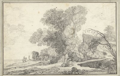 Paysage avec groupe d