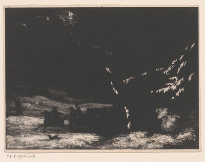 Paysage avec cavaliers - Anonymous