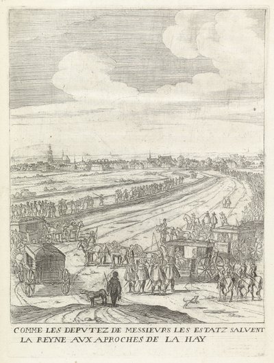 Marie de Médicis accueillie hors des portes de La Haye - Anonymous