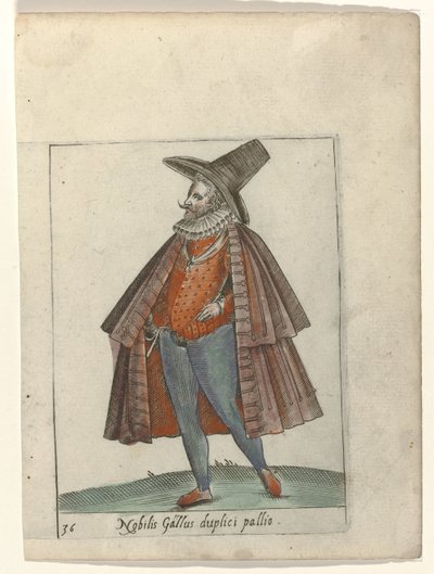 Nobilis Gallus duplici pallio (Diversarum nationum habitus) - Anonymous