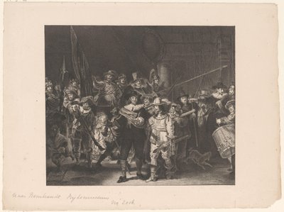 Officiers et autres arquebusiers du district II à Amsterdam sous la direction du capitaine Frans Banninck Cocq et du lieutenant Willem van Ruytenburch, connu sous le nom de 
