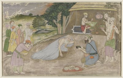 Vieux saint indo-musulman dans sa cabane d