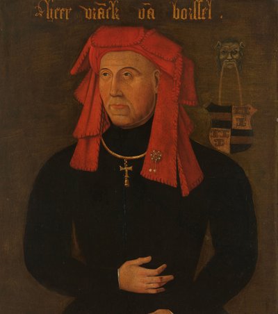 Portrait de Frank van Borselen, Seigneur de Sint Maartensdijk et Stathouder de Hollande, quatrième mari de Jacoba de Bavière, Comtesse de Hollande et de Zélande - Anonymous