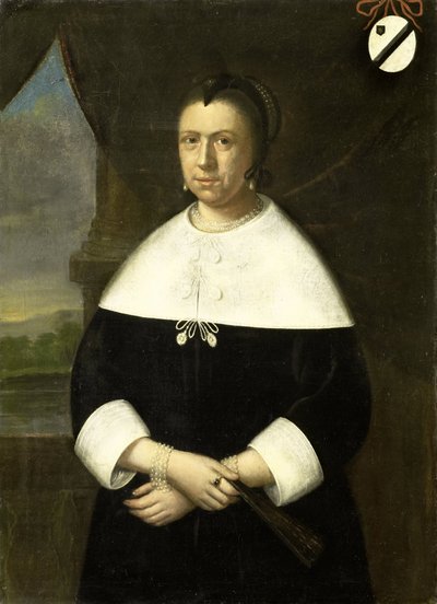 Portrait de Maria Quevellerius (1629-64), première épouse de Jan van Riebeeck, ou de sa seconde épouse Maria Scipio (c. 1630-95) - Anonymous