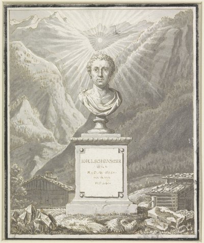Buste portrait de Johann Jakob Scheuchzer - Anonymous