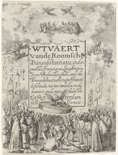 Titre pour le pamphlet Wtvaert vande Roomsche Transubstantiatie, 1612 - Anonymous