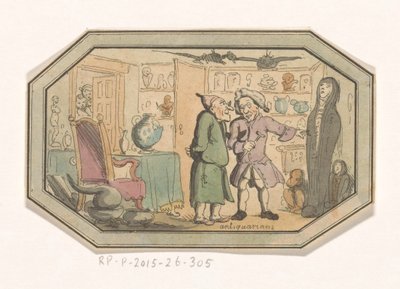 Deux antiquaires dans un intérieur - Anonymous