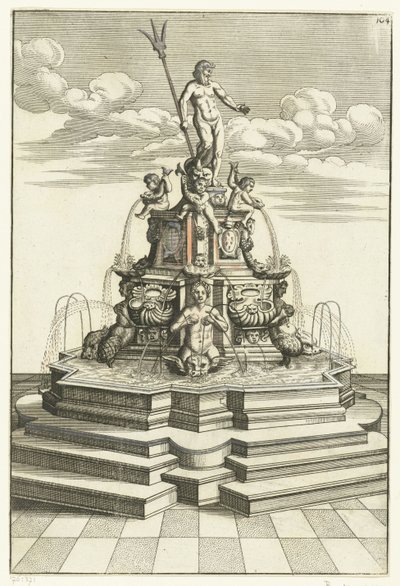 Bassin polygonal surélevé avec escaliers - Anonymous