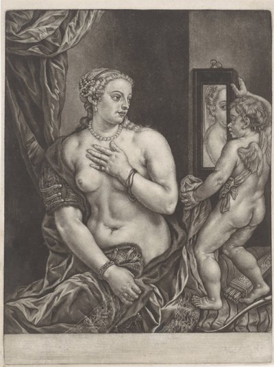 Vénus et Cupidon avec un miroir - Anonymous