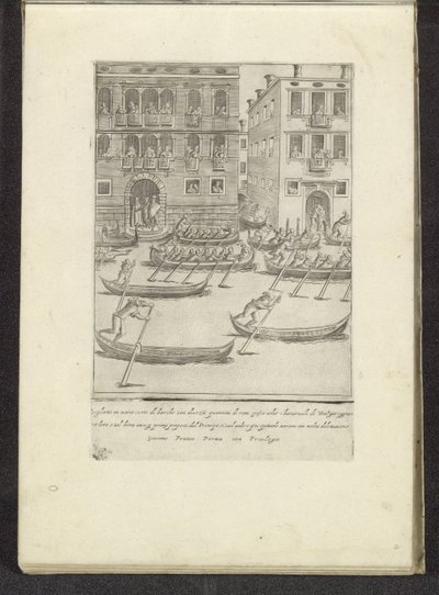 Course de gondoles et de bateaux à rames à Venise - Anonymous
