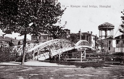 Un pont à Shanghai. Photographie du début du 20ème siècle - Anonymous Anonymous