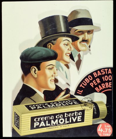 Affiche publicitaire pour la crème à raser Palmolive 1936 - Anonymous Anonymous