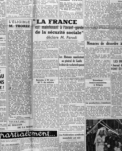 Article sur la sécurité sociale : « La France est maintenant à l