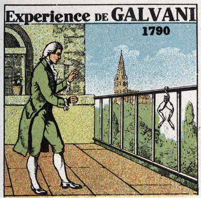 Batteries et accumulateurs : expérience de Luigi Galvani (1737-1798) sur l