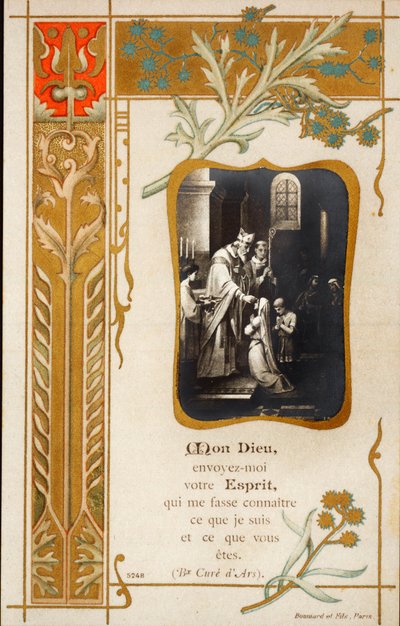 Cérémonie de confirmation image pieuse. Carte postale. Début du 20e siècle. Collection privée - Anonymous Anonymous