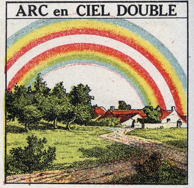 Couleurs : double arc-en-ciel. Illustration anonyme de 1925. Collection privée. - Anonymous Anonymous