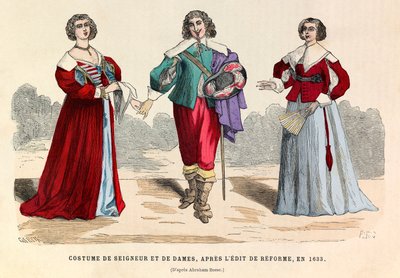 Costumes de seigneurs et dames après l
