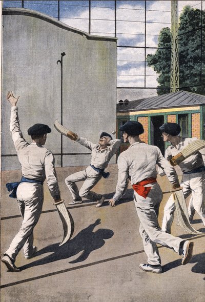 Jeu mortel de pelote basque : un joueur reçoit une balle de l