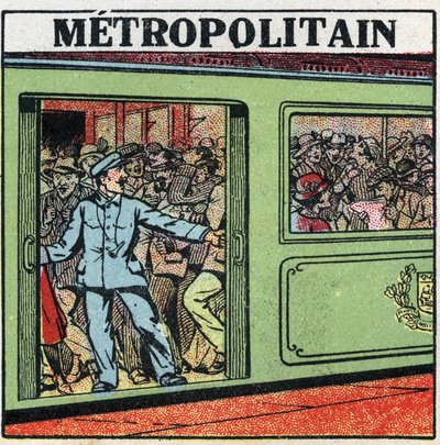 Tramways électriques : passagers s