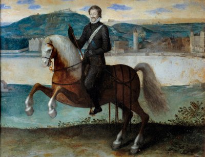 Portrait équestre de Henri IV (1553-1610) devant Paris (1594) - Anonymous Anonymous