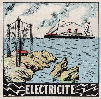 Éther (matériel) : Électricité. Illustration anonyme de 1925. Collection privée. - Anonymous Anonymous