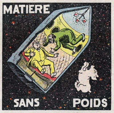 Éther (matériel) : matière sans poids. Scène du roman de Jules Verne « De la Terre à la Lune » où l