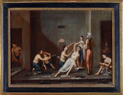 Femmes dans un hammam se lavant mutuellement - Anonymous Anonymous