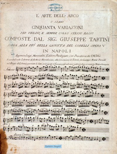 Frontispice de la partition musicale de L