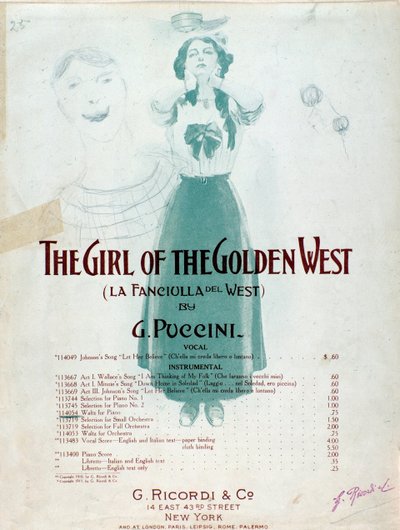 Frontispice de la partition musicale de La Fille de l