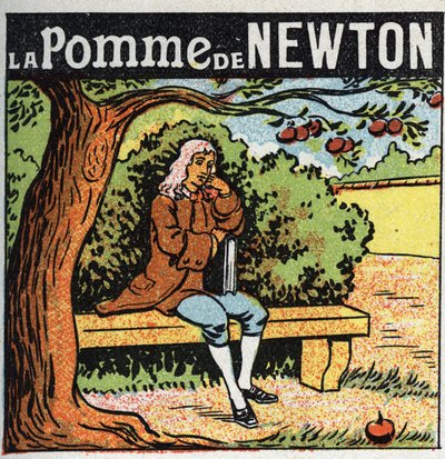 Gravitation : la pomme de Newton. Isaac Newton (1642-1727) observe une pomme tomber d