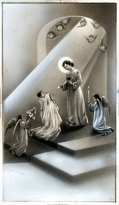 Image pieuse : communion, étape de l