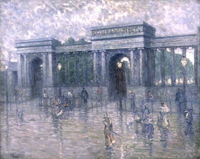Porte de Hyde Park par un jour de pluie - Anonymous Anonymous