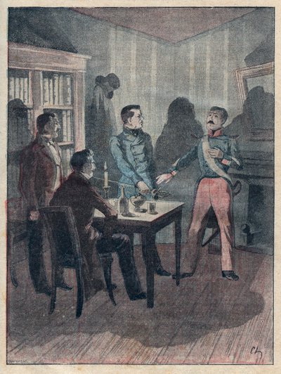 Le jurement par Bories - gravure dans Les quatre sergents de La Rochelle grand récit historique et dramatique par Jules Beaujoint - vers 1900 - Anonymous Anonymous
