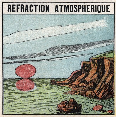 Réfraction de la lumière : la réfraction atmosphérique donne l