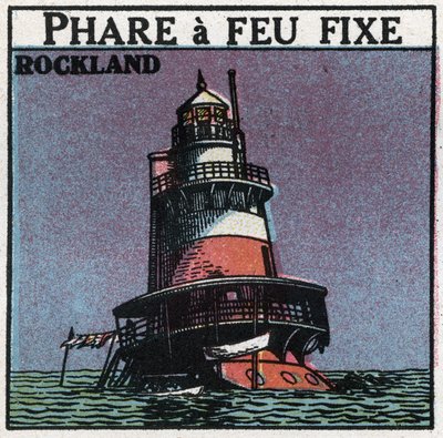 Signaux lumineux : phare de Rockland. Illustration anonyme de 1925. Collection privée. - Anonymous Anonymous
