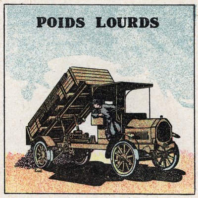 Traction mécanique : camions. Illustration anonyme de 1925. Collection privée. - Anonymous Anonymous