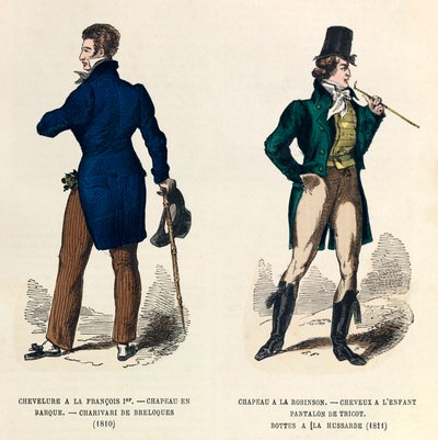 Costumes masculins en 1810 et 1811 (règne de l