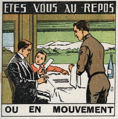 Mouvements: scène dans le restaurant d