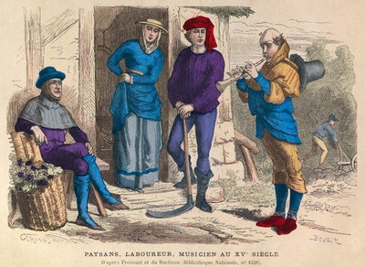 Paysans, laboureur et musicien au 15e siècle - Anonymous Anonymous