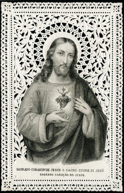 Image pieuse : Jésus avec le Sacré-Cœur - Anonymous Anonymous