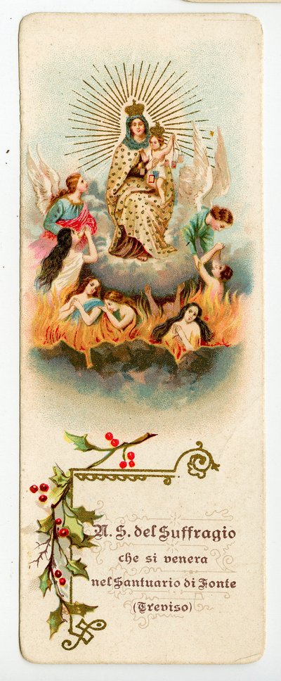 Image pieuse : Notre-Dame du Suffrage. La Vierge au purgatoire pour sauver les âmes (chromolithographie) - Anonymous Anonymous