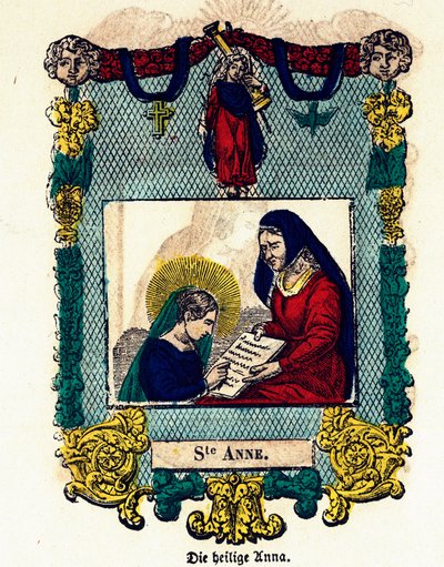 Image pieuse : Sainte Anne. Gravure du XIXe siècle, Collection privée - Anonymous Anonymous