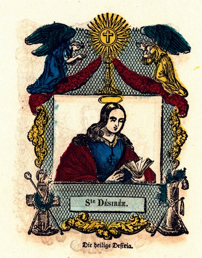 Image pieuse : Sainte Désirée. Gravure du XIXe siècle - Anonymous Anonymous