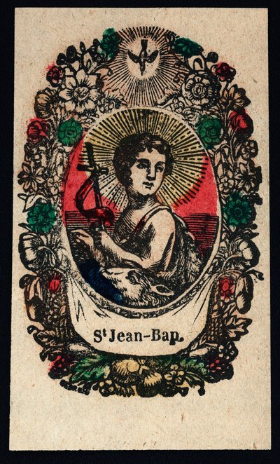 Image pieuse : Saint Jean-Baptiste. Gravure du 19ème siècle Collection privée - Anonymous Anonymous