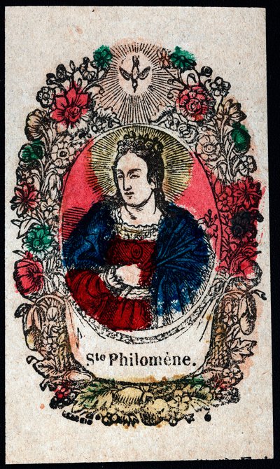 Image pieuse : Sainte Philomène. Gravure du 19e siècle Collection privée - Anonymous Anonymous