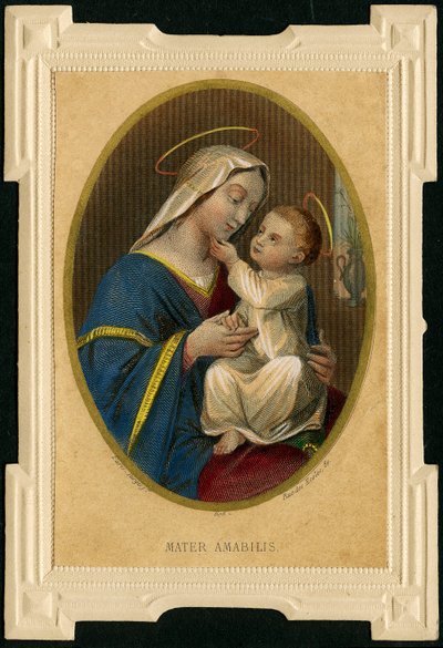 Image pieuse : Vierge Marie avec Jésus - Anonymous Anonymous