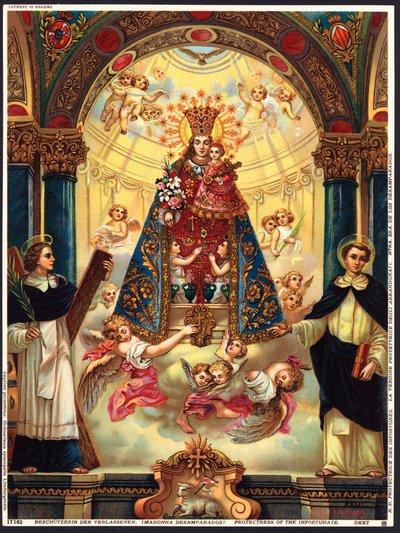 Image pieuse : Vierge protégeant les infortunés - Anonymous Anonymous