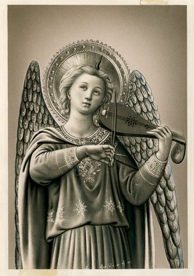 Image pieuse : Un ange musicien - Anonymous Anonymous