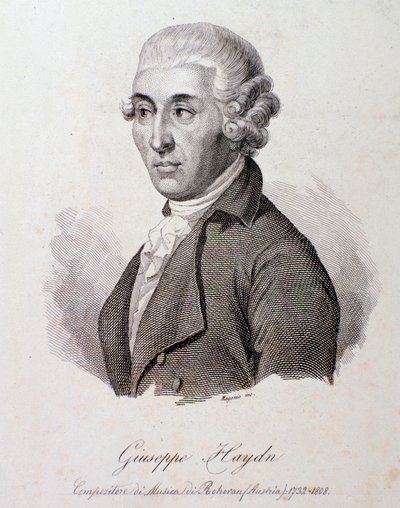 Portrait du compositeur autrichien Joseph Haydn (1732-1809) Gravure. XIXe siècle Collection privée - Anonymous Anonymous