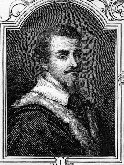 Portrait de Camillo Procaccini (1551 - 1629) peintre italien. gravure de 1859 dans « les galeries d